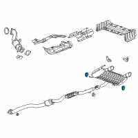 OEM 2014 Cadillac CTS Rear Muffler Insulator Diagram - 25918352