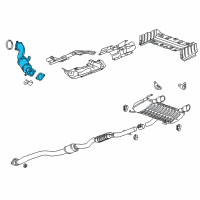 OEM 2014 Cadillac CTS Converter & Pipe Diagram - 12660265