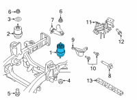 OEM 2021 Ford Bronco INSULATOR ASY Diagram - MB3Z-6038-H