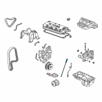 OEM 1999 Honda Accord Dipstick, Oil Diagram - 15650-P0A-013