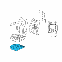 OEM 2021 Chrysler Pacifica Seat Cushion Foam Front Diagram - 68233080AB