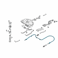 OEM 2001 Nissan Sentra Cable Assy-Gas Filler Opener Diagram - 78822-5M000