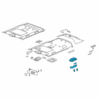 OEM 2009 Hummer H2 Dome Lamp Assembly Diagram - 25966025