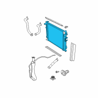 OEM 2009 Dodge Grand Caravan Engine Cooling Radiator Diagram - 4677755AE