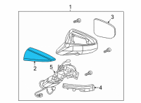 OEM 2020 Lexus UX250h Cover, Outer Mirror Diagram - 8794A-11020-B2