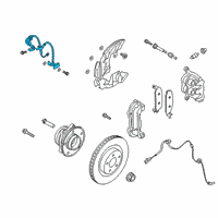 OEM Lincoln Brake Hose Diagram - L1MZ-2078-D