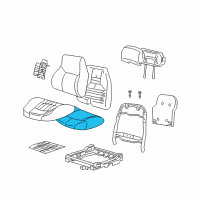 OEM 2002 Chevrolet Impala Pad Asm, Driver Seat Cushion Diagram - 12454583