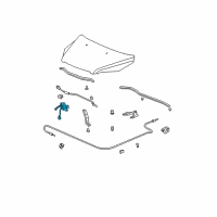 OEM Honda Pilot Lock Assembly, Hood (Security) Diagram - 74120-S9V-A03