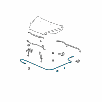 OEM 2004 Honda Pilot Wire Assembly, Hood Diagram - 74130-S9V-A00