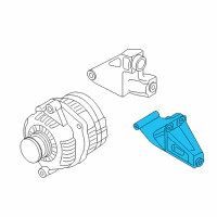 OEM Chevrolet Aveo5 Pulley Mount Bracket Diagram - 96352142