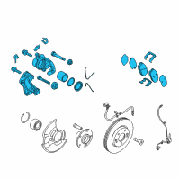 OEM Kia Rio Front Brake Assembly, Right Diagram - 58130H9600
