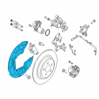 OEM 2017 Ford Edge Splash Shield Diagram - E1GZ-2C028-A