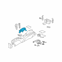 OEM 2014 Honda Insight Escutcheon Set, Console (Straight Metaric) Diagram - 54715-TM8-A51ZB