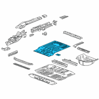 OEM Cadillac Rear Floor Pan Diagram - 84782948