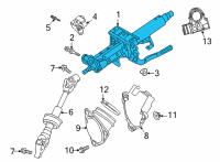 OEM Toyota Steering Column Diagram - 45250-08110