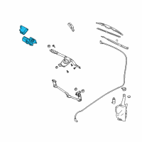 OEM 1996 Pontiac Sunfire Motor Kit, Windshield Wiper Diagram - 12336091