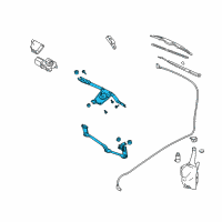 OEM 1996 Pontiac Sunfire Wiper Motor Assembly Diagram - 12365316