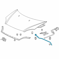 OEM 2002 Honda Civic Stay, Hood Opener Diagram - 74145-S5T-G00