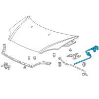 OEM 2004 Honda Civic Wire Assembly, Hood (Graphite Black) Diagram - 74130-S6D-G00ZB