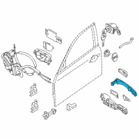 OEM Infiniti Q70L Grip Outside Handle, RH Diagram - 80640-1MA0A