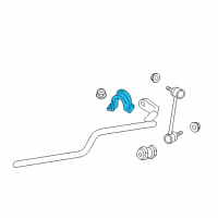 OEM 2008 Lincoln MKZ Stabilizer Bar Bracket Diagram - AE5Z-5486-A