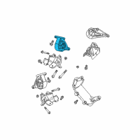 OEM 2001 Jeep Grand Cherokee INSULATOR-Engine Mount Diagram - 52058936AC