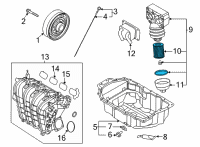 OEM 2021 Hyundai Santa Fe Oil Filter Service Kit Diagram - 26350-2S000