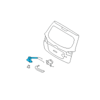 OEM 2007 Hyundai Santa Fe Tail Gate Latch Assembly Diagram - 81230-2B000