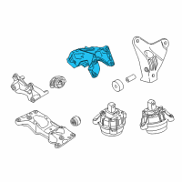 OEM 2012 BMW 740Li Engine Mount Bracket Right Diagram - 22-11-6-777-606