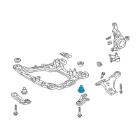 OEM 2010 Toyota Sienna Rear Brace Cushion Diagram - 52215-06030