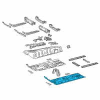 OEM 2018 Toyota Camry Front Floor Pan Diagram - 58112-33010