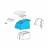 OEM 2003 Ford Excursion Floor Console Diagram - 2C3Z-25045A36-AAA