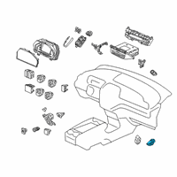 OEM 2019 Honda Odyssey Switch Assembly, Hazard & Passenger Srs Indicator Diagram - 35510-THR-A01