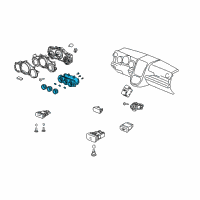 OEM 2004 Honda Element Control Assy., Heater *NH486L* (EX DARK METAL) Diagram - 79600-SCV-A01ZA