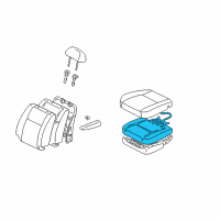 OEM 2002 Toyota Tundra Seat Cushion Pad Diagram - 71511-0C050