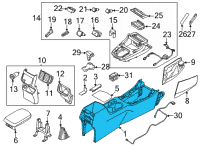 OEM 2022 Kia Seltos Console-Floor Diagram - 84611Q5200WK