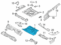 OEM 2022 Nissan Sentra Floor-Rear, Front Diagram - G4512-6LBMA