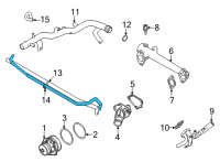 OEM Nissan Frontier Hose-Water Diagram - 14056-9BT0B