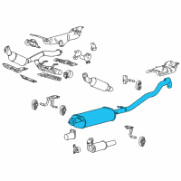 OEM 2010 Lincoln Navigator Muffler & Pipe Diagram - 9L1Z-5230-B