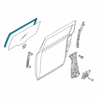 OEM Kia Sedona Run-Rear Door Window Glass Diagram - 83530A9000