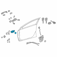 OEM 2016 Scion iM Handle, Inside Diagram - 69206-12240-C0