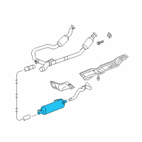 OEM 2005 Dodge Ram 1500 MUFFLER-Exhaust Diagram - 55366105AC