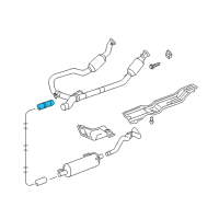 OEM 2003 Dodge Ram 1500 Exhaust Extension Pipe Diagram - 52110198AD