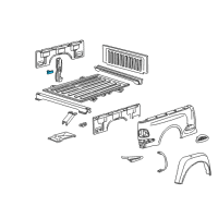 OEM Ford F-250 Filler Pipe Bracket Diagram - F65Z-9040-AB