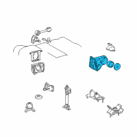 OEM Lexus Insulator Assy, Engine Mounting, Rear Diagram - 12380-20040