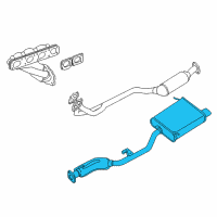 OEM 1998 BMW Z3 Rear Muffler Diagram - 18-10-1-433-388