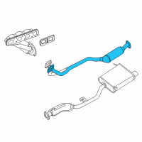 OEM 1996 BMW Z3 Converter Pipe Diagram - 18-30-1-435-669