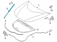 OEM Toyota Mirai Support Strut Diagram - 53450-62012