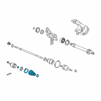 OEM 2006 Acura RL Boot Set, Inboard Diagram - 44017-SJK-010