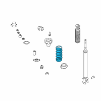 OEM 2003 Infiniti M45 Rear Suspension Spring Diagram - 55020-CR904